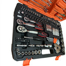 Mechanic Tool Kit 121pc – 1/2”, 3/8”, 1/4” Drive Ratchets + Sockets & Spanners | JustRightDeals NZ - JustRight deals New Zealand 