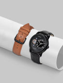 KiwiPro Luxury Men’s Fashion Watch – Open Gear Dial, Roman Numeral, Leather, Date Display, 2 Straps | NZ Stock | Overnight Delivery | Afterpay & Zip Pay