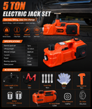5-Ton Electric Hydraulic Car Jack Kit with Impact Wrench & Air Compressor | 12V DC | Emergency Roadside Tyre Change Set | NZ Stock | Overnight Delivery | Afterpay
