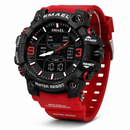 Men’s Military Sports Watch 49mm Big Face Digital & Analog LED Waterproof Red | Overnight Delivery | Afterpay & Zip Pay
