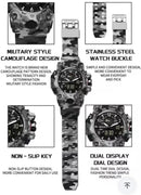 Men’s Big Face Tactical Watch – Sports Watch, Dual Display, LED Backlight, Waterproof | NZ Stock