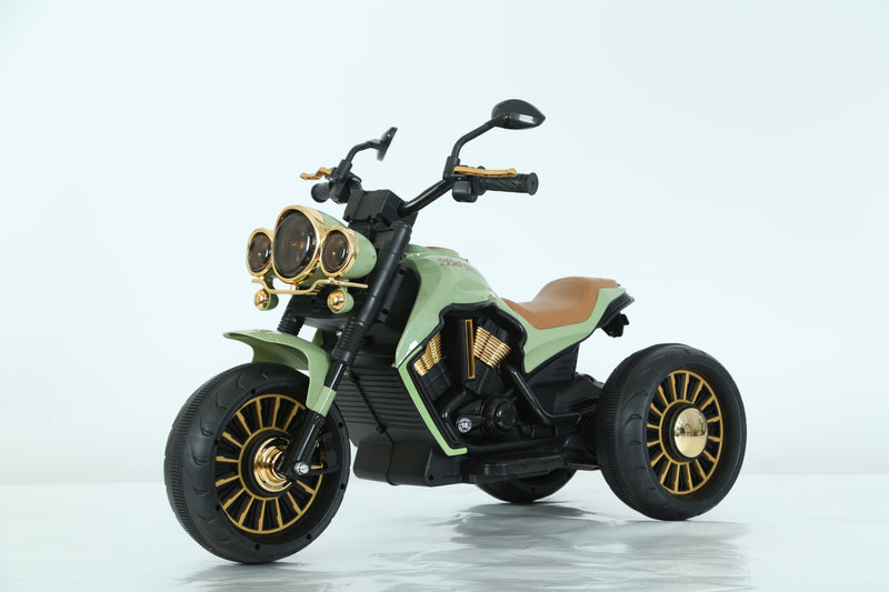 Green Ride-On Toy Bike – Lights, Music & MP3 | NZ Stock, Overnight Delivery | Justrightdeals