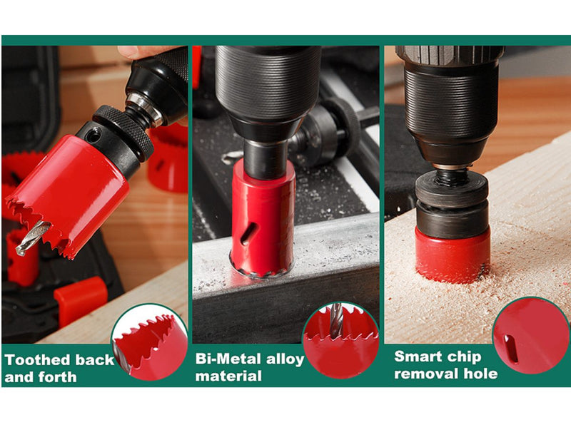 Hole Saw Set | Drill Bit Cutting Cutter nz-Justrightdeals - JustRight deals New Zealand 