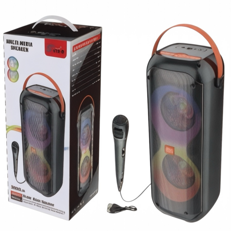 Portable Bluetooth Speaker with Microphone – RGB Lights, FM/USB/AUX/TWS | NZ Stock | Overnight Delivery | Afterpay & Zip Pay