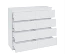 8 Drawer Chest of Drawers – White MDF Storage Cabinet 110cm | NZ Stock | Overnight Delivery | Afterpay & Zip Pay - JustRight deals New Zealand 