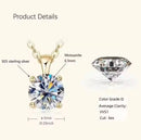 6.5mm Moissanite Necklace – D Color VVS1 Excellent Cut Pendant with Gift Box | NZ Stock | Overnight Delivery | Afterpay