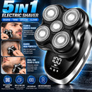 5-in-1 Electric Head Shaver – 5D Floating Rotary Shaver, Wet & Dry, LED Display, USB Rechargeable | NZ Stock | Overnight Delivery | Afterpay