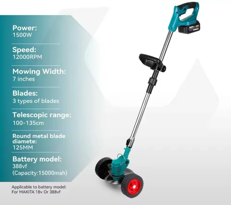 Cordless Grass Trimmer | Electric String Trimmer nz-Justrightdeals