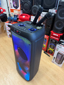 Dual 10” Bluetooth Party Speaker with 2 Wireless Mics – 80W Power, LED Lights, TWS, NZ Stock | Overnight Delivery | Afterpay Zip Pay - JustRight deals New Zealand 
