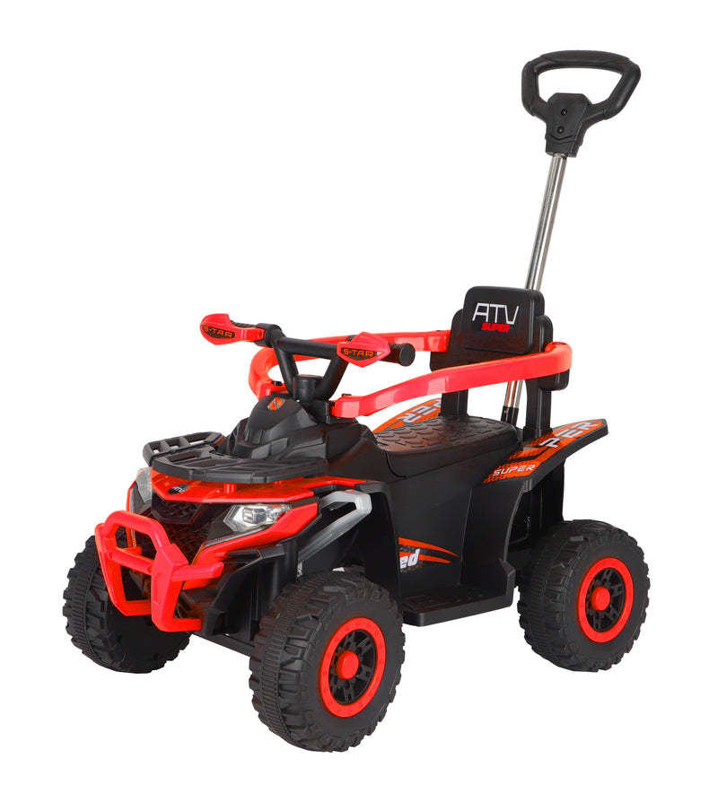Red 3-in-1 Ride-On & Push Car – Music, Lights, Guardrail | NZ Stock, Overnight Delivery | Justrightdeals