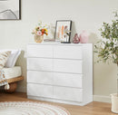 8 Drawer Chest of Drawers – White MDF Storage Cabinet 110cm | NZ Stock | Overnight Delivery | Afterpay & Zip Pay - JustRight deals New Zealand 