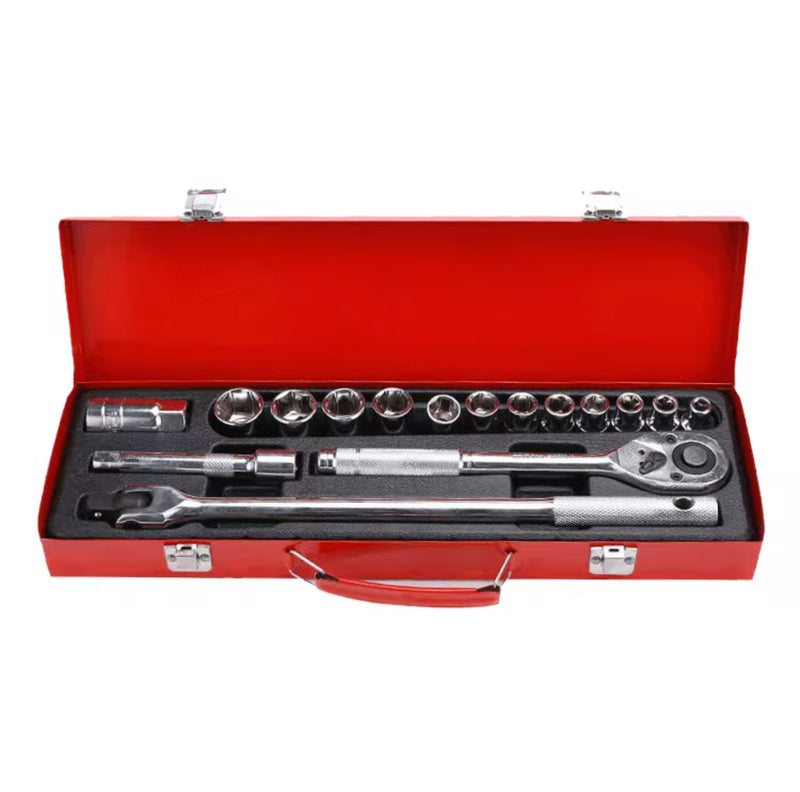 16PCS 1/2” Drive Socket Set – Ratchet Wrench, Extension Bar & Spark Plug Socket | NZ Stock