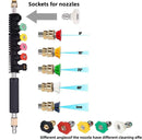 High Quality Pressure Washer Extension Wand – 9PCs extension with 5 Nozzle Tips - JustRight deals New Zealand 