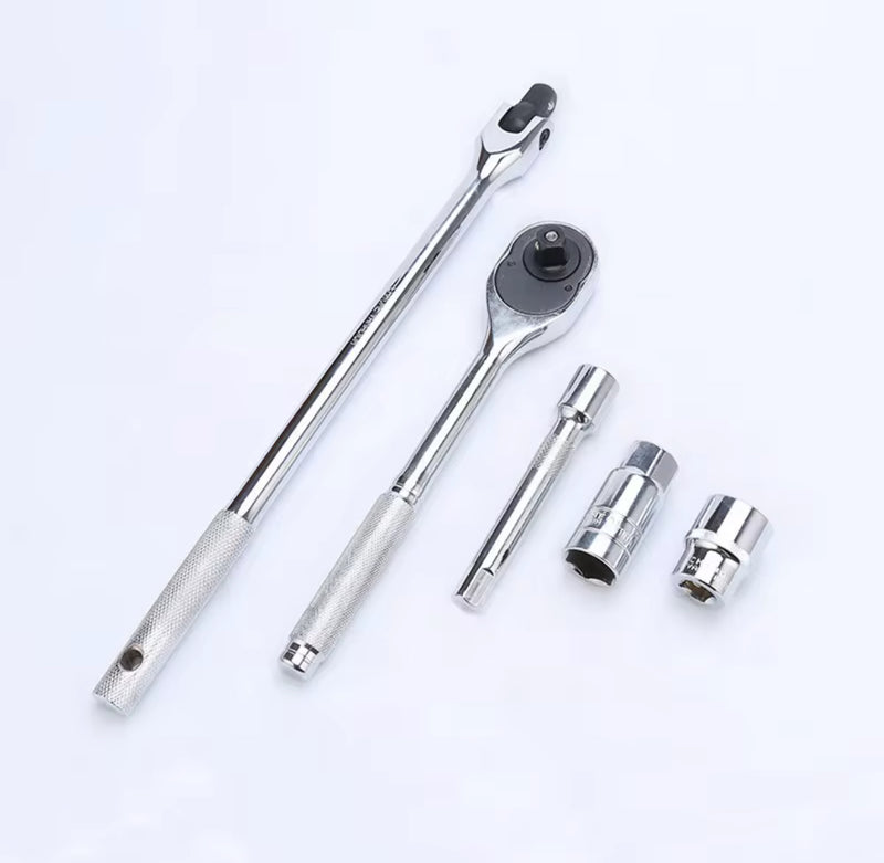 16PCS 1/2” Drive Socket Set – Ratchet Wrench, Extension Bar & Spark Plug Socket | NZ Stock