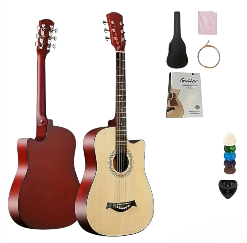 Premium Acoustic Guitar set- includes bag,extra strings & picks | overnight NZ Delivery - justrightdeals - JustRight deals New Zealand 