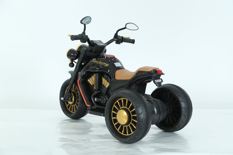 Black Electric Ride-On Toy Bike – Lights, Music & MP3 | NZ Stock, Overnight Delivery | Justrightdeals