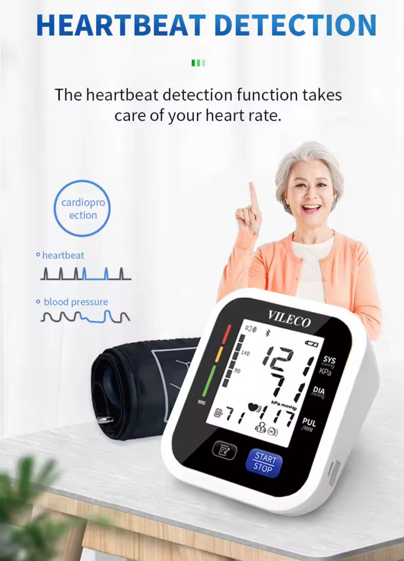 Digital LCD Blood Pressure Monitor – Upper Arm Automatic with WHO Indicator | NZ Stock & Overnight Delivery