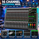 16 Channel Professional Audio Mixer – Bluetooth, 256 DSP Effects, 48V Phantom Power, USB & 7-Band EQ | NZ Stock | Overnight Delivery