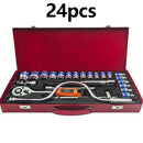 24pc 1/2” Drive Socket Set 10–32mm – 72-Tooth Ratchet, Chrome Vanadium – NZ Stock – JustRightDeals - JustRight deals New Zealand 