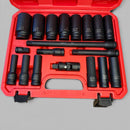 1/2” SAE Deep Socket Set – 14pc + Extension Bars & Universal Joint | NZ Stock & Overnight Delivery - JustRight deals New Zealand 