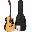 Premium 41” electric acoustic Guitar with case, extra strings & picks | Overnight NZ delivery- Justrightdeals - JustRight deals New Zealand 