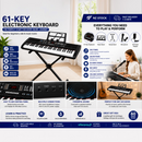 61-Key Electronic Keyboard Piano with Stand, Microphone & NZ Power Adapter | 200 Tones, 200 Rhythms, 60 Demo Songs | Overnight Delivery | Afterpay & Zip Pay