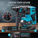 KiwiPro 21V Cordless Brushless SDS Rotary Hammer – 3 Mode | NZ Stock | Overnight Delivery | Afterpay & Zip Pay - JustRight deals New Zealand 