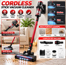 Cordless Stick Vacuum Cleaner 130W – Electric Motorised Brush, 2-in-1 Handheld, Rechargeable, 3 Speeds | NZ Stock | Overnight Delivery | Afterpay