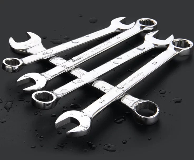10PCS Cr-V Combination Adjustable Wrench Household Tool Set - JustRight deals New zealand