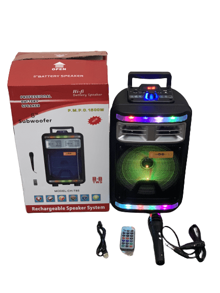 New 8 inch rechargeable Bluetooth speaker with mic and remote - JustRight deals New zealand