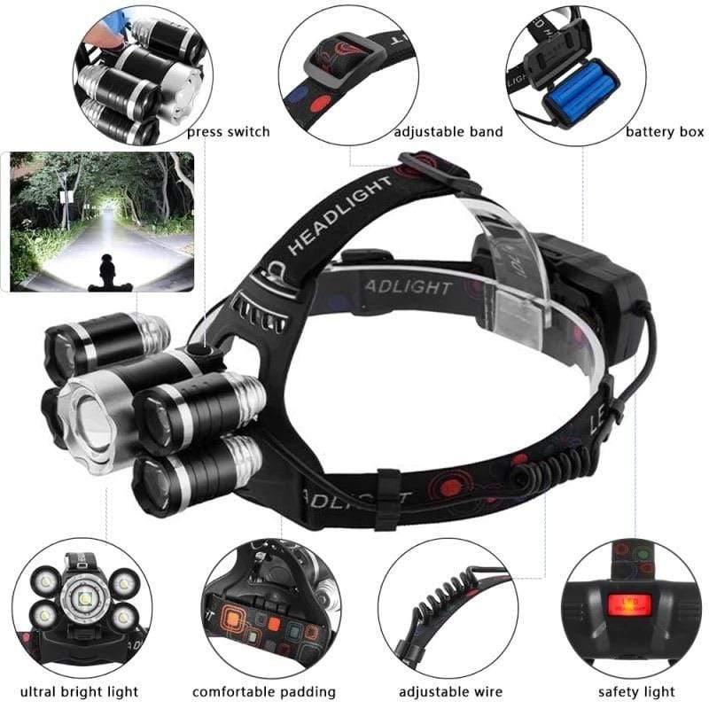 Flashlight Torch headlamp Best For Camping, fishing - JustRight deals New zealand