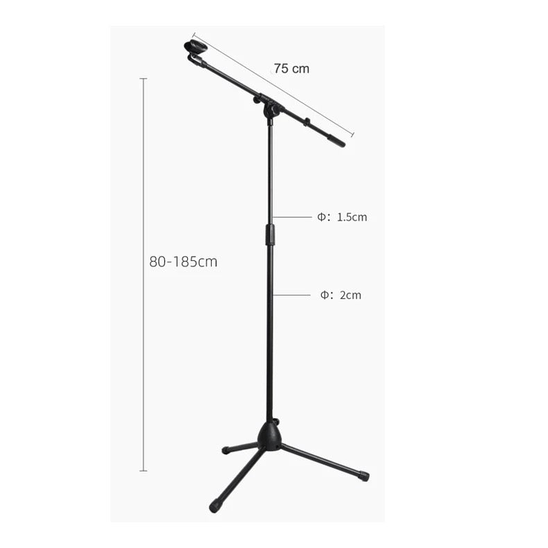 Portable Lightweight Mic Stand Rack Adjustable Metal Stand - JustRight deals New zealand